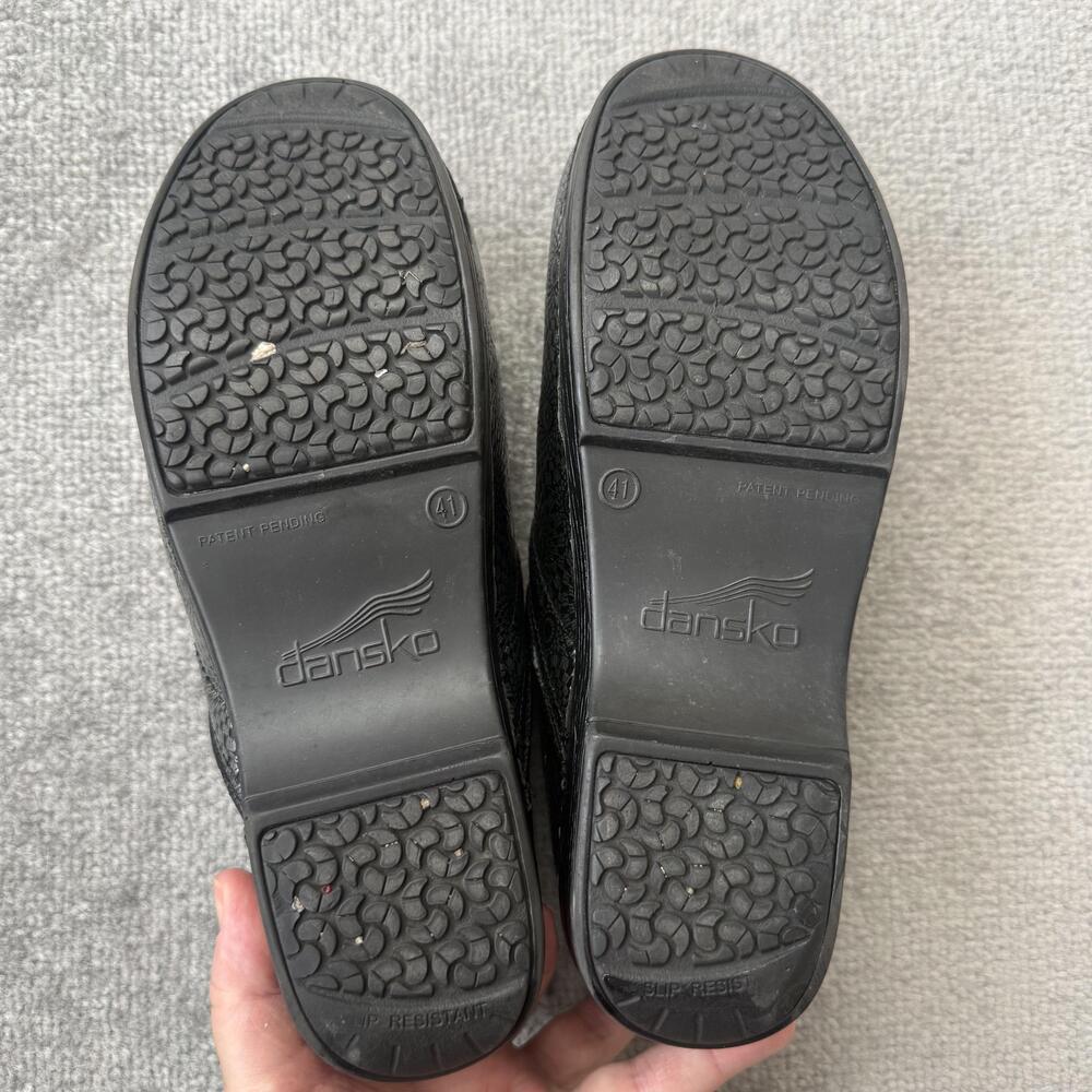 Dansko XP Clogs Shoes Womens Size 41 Silver Geometric Slip Resistant Work - Picture 10 of 12